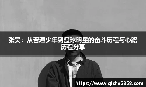 张昊：从普通少年到篮球明星的奋斗历程与心路历程分享